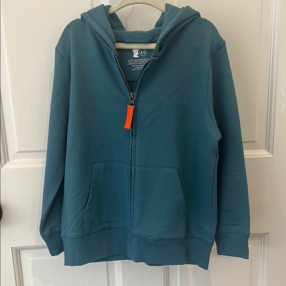 Primary Blue Zip-Up Hoodie Sweatshirt